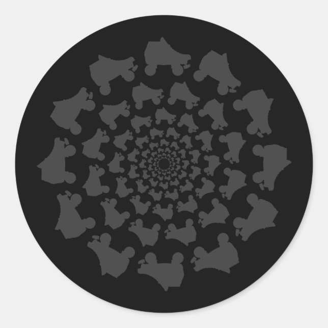 Sticker Rond cercle patiné (Devant)