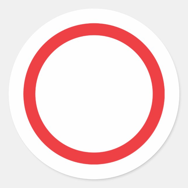 Sticker Rond cercle rouge (Devant)