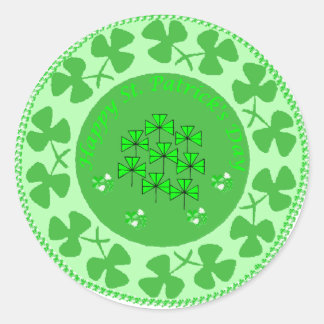 Sticker Rond Cercle shamrock