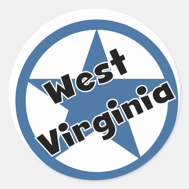 Sticker Rond Cercle West Virginia (Devant)