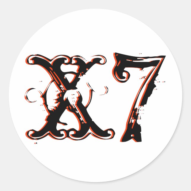 Sticker Rond Cercle X7 (Devant)