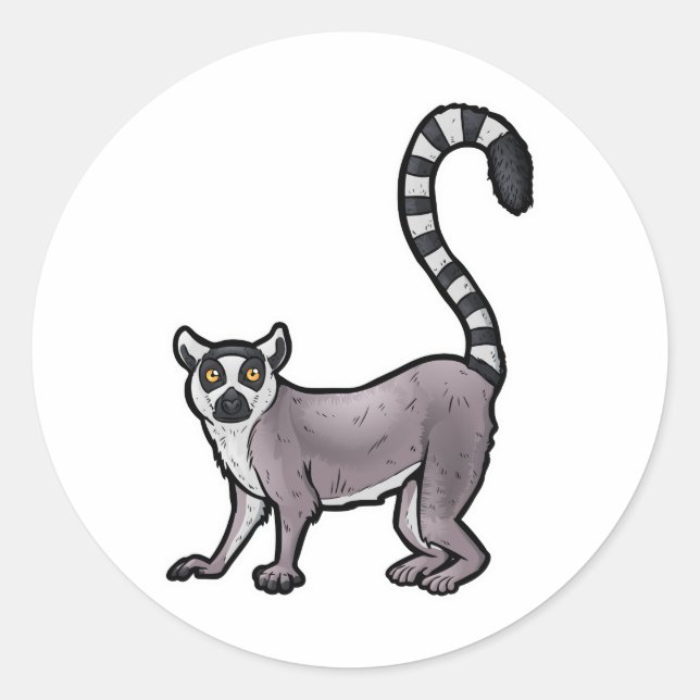Sticker Rond Cercler Lemur (Devant)