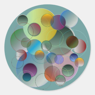 Sticker Rond Cercles, anneaux, formes géométriques