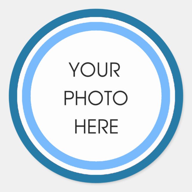 Sticker Rond Cercles Bleus Bébé (Devant)