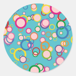 Sticker Rond Cercles colorés