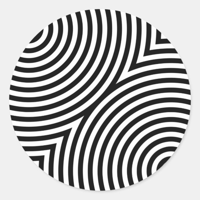 Sticker Rond Cercles concentriques qui se chevauchent (Devant)