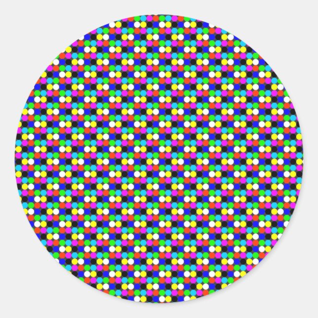 Sticker Rond cercles de couleur comme (Devant)