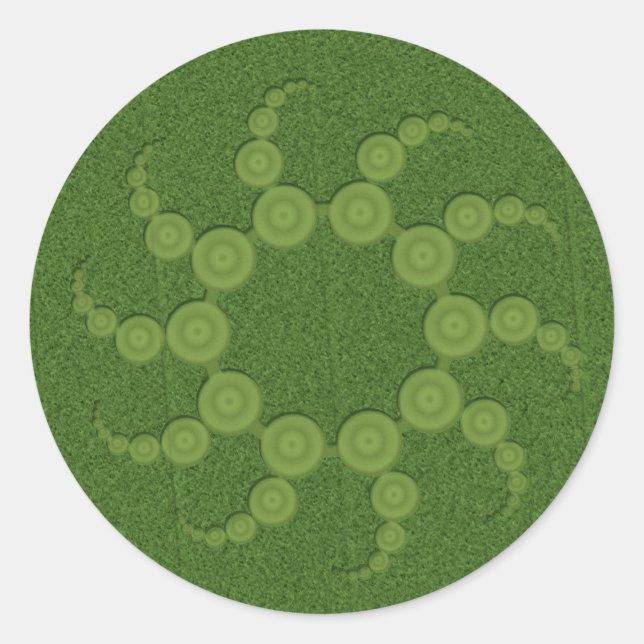 Sticker Rond Cercles de culture UFO (Devant)