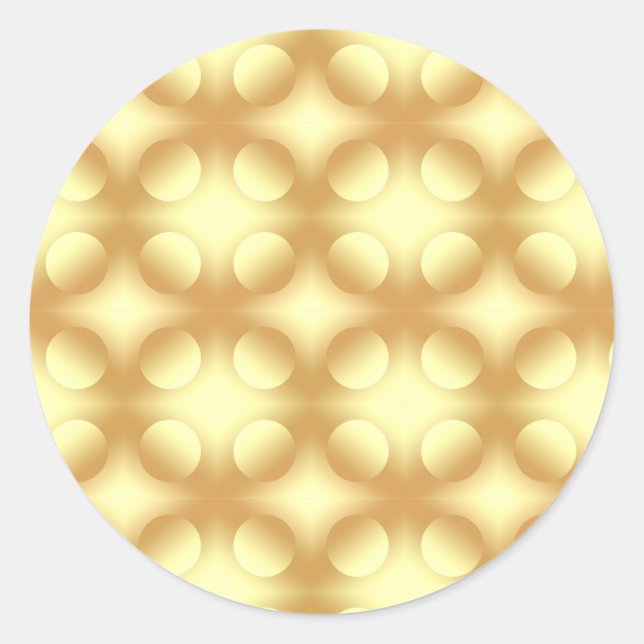 Sticker Rond Cercles dorés vierges Modèle élégant (Devant)