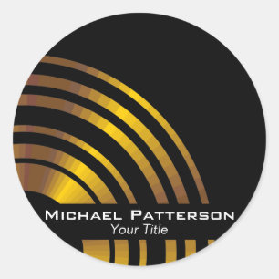 Sticker Rond Cercles Exécutifs Modernes Professionnels Personna