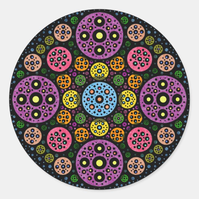 Sticker Rond Cercles Galore (Devant)