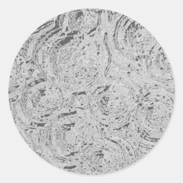 Sticker Rond Cercles graphiques - ARGENT (Devant)