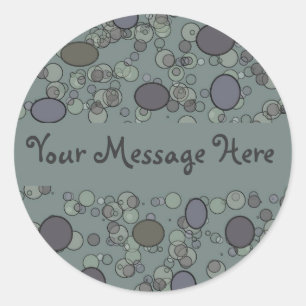 Sticker Rond Cercles gris