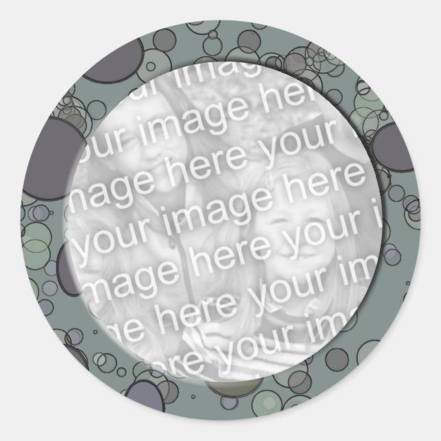 Sticker Rond cercles gris modèle (Devant)