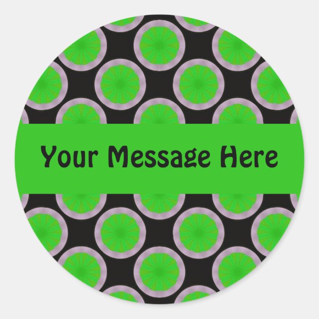 Sticker Rond Cercles verts (Devant)