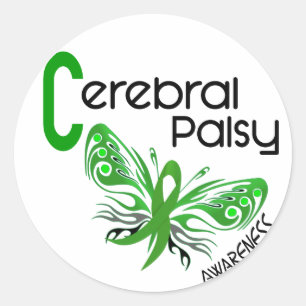 Sticker Rond Cérébral Palsy BUTTERFLY 3