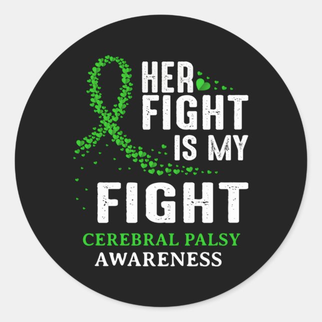 Sticker Rond Cérébral Palsy Cp Sensibilisation Cerveau Dommages (Devant)