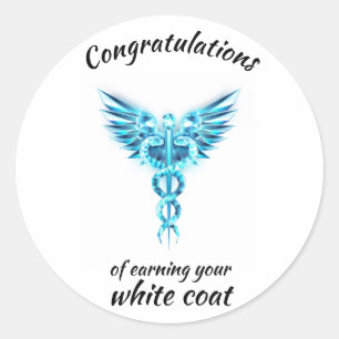 Sticker Rond Cérémonie de la robe blanche Crystal Médicale