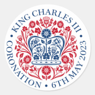 Sticker Rond Cérémonie du couronnement du roi Charles III