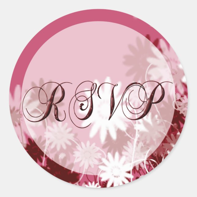 Sticker Rond Cérémonie RSVP Enveloppe Invitation Sceau (Devant)