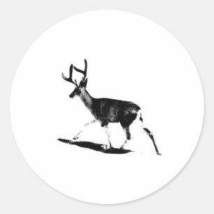 Sticker Rond Cerf