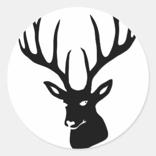 Sticker Rond Cerf bois bois de cerf gibier élan cerf commun