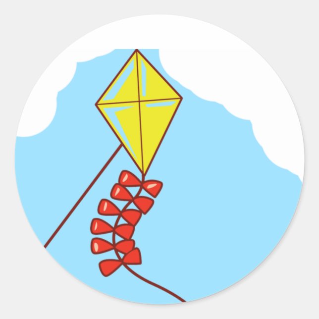 Sticker Rond cerf-volant (Devant)