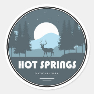 Sticker Rond Cerfs du parc national de Hot Springs