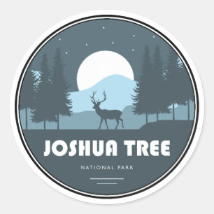 Sticker Rond Cerfs du Parc national de Joshua Tree