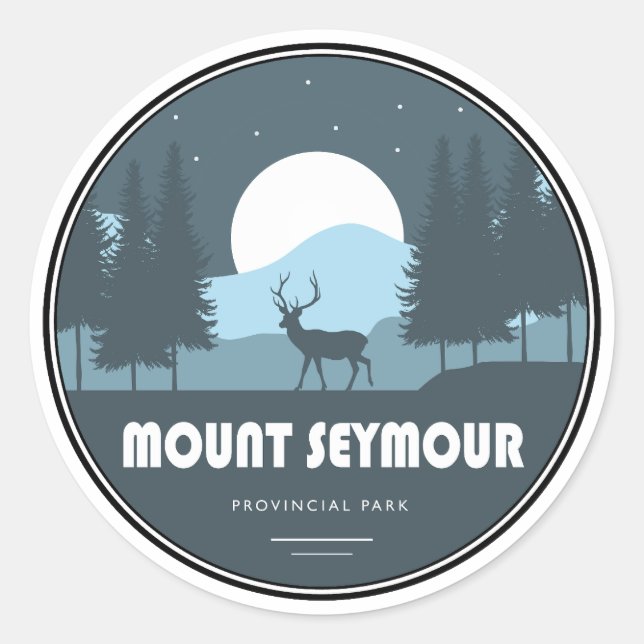 Sticker Rond Cerfs du parc provincial Mount Seymour (Devant)