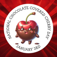 Cerise couverte au chocolat national 3 janvier