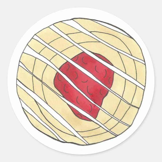 Sticker Rond Cerise Danoise Viennoiserie Chef pâtisserie Boulan (Devant)