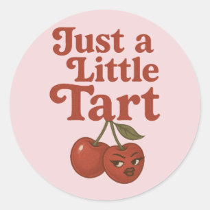 Sticker Rond Cerise Sassy Juste un peu acidulé Retro Rouge & Ro