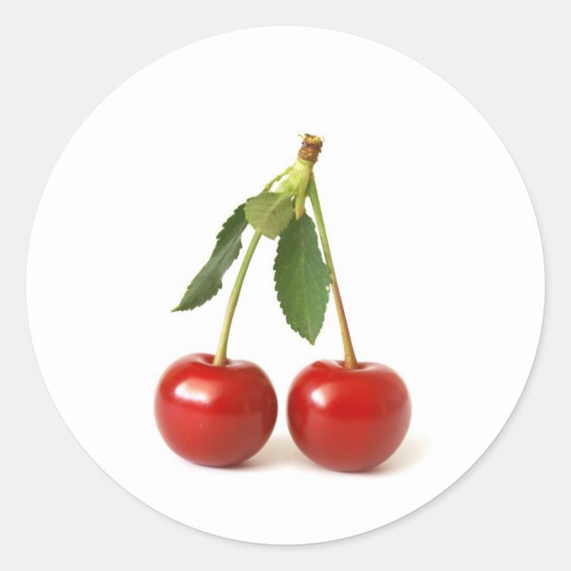 Sticker Rond Cerises rouges (Devant)