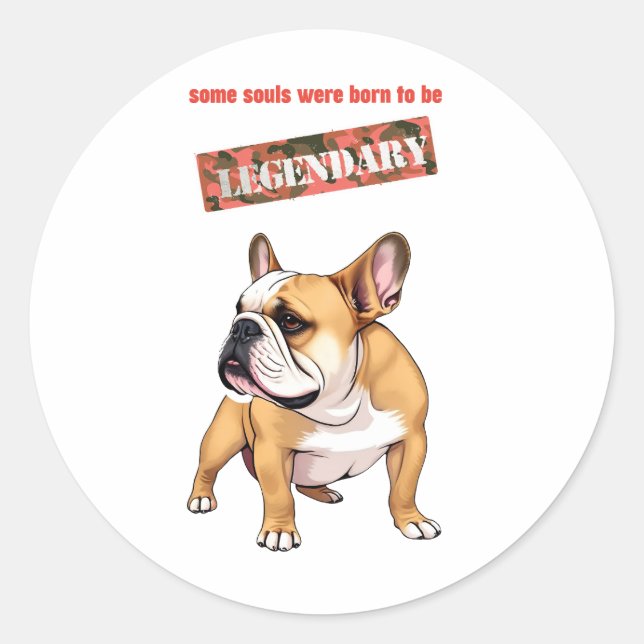 Sticker Rond Certaines âmes sont nées pour être légendaires (Devant)