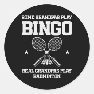 Sticker Rond Certains Grandpas Jouent Bingo Real Grandpas Jouen