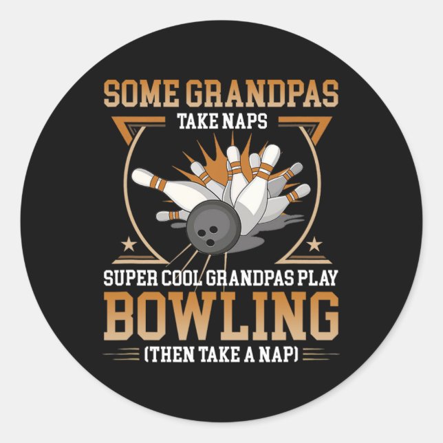 Sticker Rond Certains Grandpas Prennent Des Sièges De Véritable (Devant)