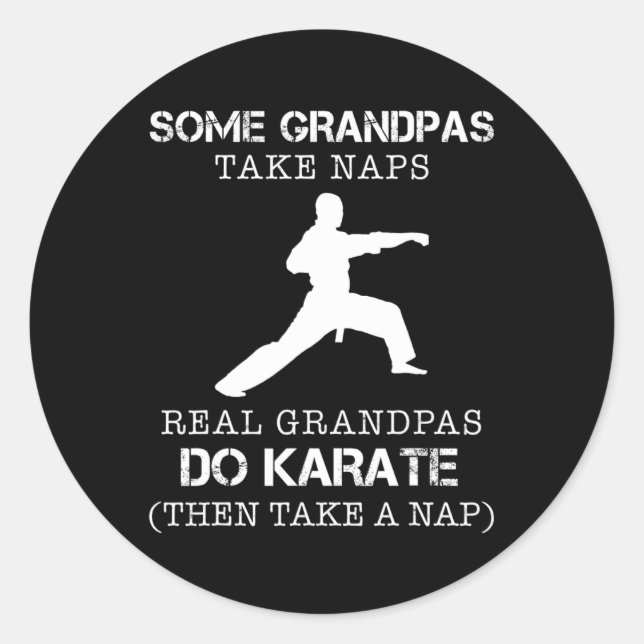Sticker Rond Certains Grandpas Prennent Naps De Véritables Gran (Devant)