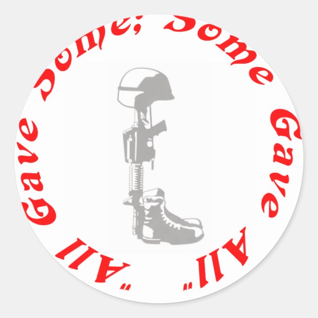 Sticker Rond certains ont tout donné (Devant)