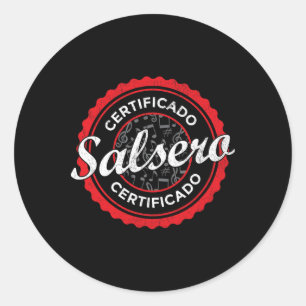 Sticker Rond Certificado Salsero Danser Funny Salsa