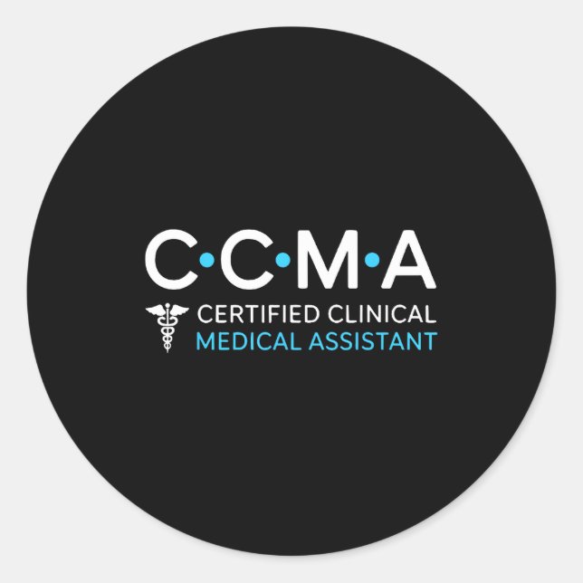 Sticker Rond Certified Clinical Medical Istant For Health Advoc (Devant)