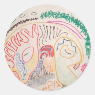 Sticker Rond Cerveau