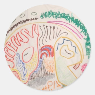 Sticker Rond Cerveau