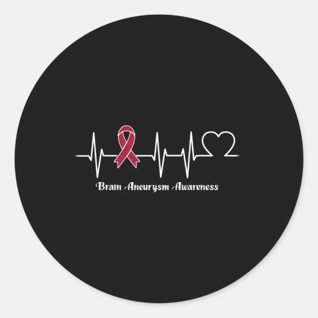 Sticker Rond Cerveau Aneurysme guerrier (Devant)
