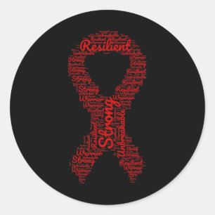 Sticker Rond Cerveau Aneurysme Mois de sensibilisation Ruban av