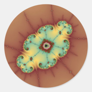 Sticker Rond Cerveau carré - Fractal