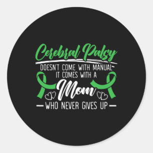 Sticker Rond Cerveau de sensibilisation à la paralysie cérébral