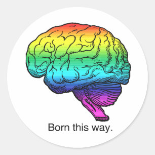 STICKER ROND CERVEAU NÉ DE CETTE FAÇON