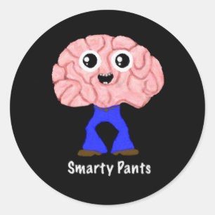 Sticker Rond Cerveau Pantalon Smarty
