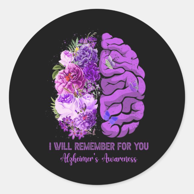 Sticker Rond Cerveau Se Souvient De Vous Sensibiliser À La Mala (Devant)